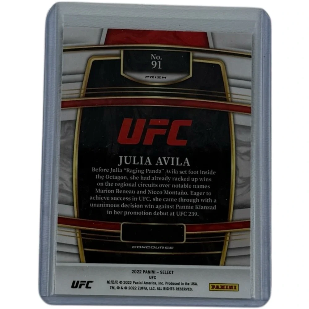 2022‎ Panini Select UFC Concourse Green & Purple Prizm Julia Avila #91 Rookie RC